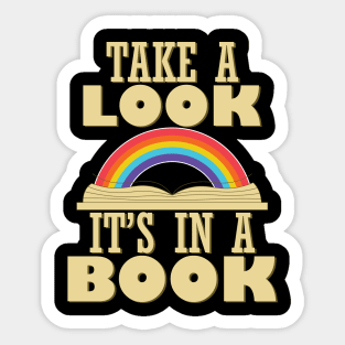 Take a Look, it's In a Book Retro Reading Rainbow Sticker